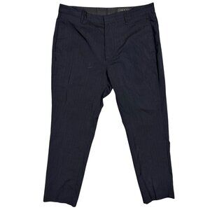 Rag & Bone Dress Pants Made in USA Wool Trousers Striped Navy Blue 34x27